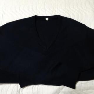 紺の長袖スクールセーター　サイズ170　USED品
