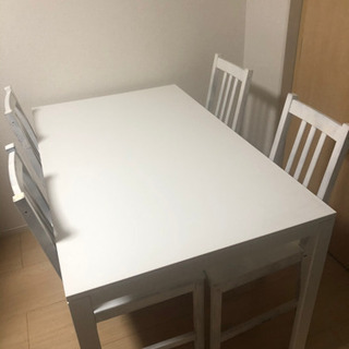 【M-168】ダイニングテーブル　ホワイトカラー 姫系 中古 激安 M-168】ダイニングテーブル ホワイトカラー 姫系 中古 激安 ホワイト