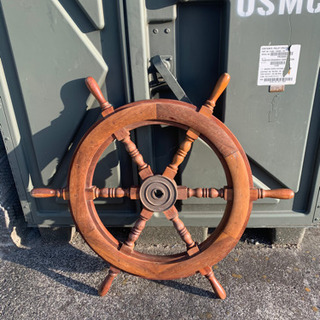 木製　操舵輪　アンティーク　ハンドル