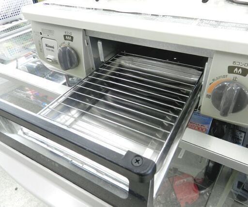 17年製 LPガス ガステーブル 幅56cm リンナイ ガスコンロ 左強火 