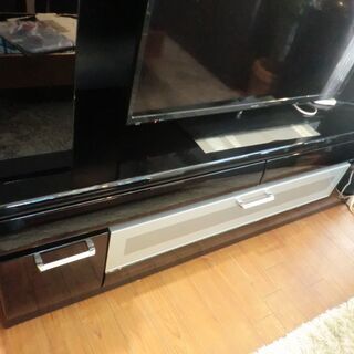 中古美品】自社配送＆設置可能 ハイタイプテレビボード 鏡面仕上げ テレビ台