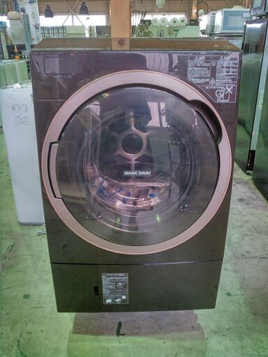 安心の一年保証！　TOSHIBA/東芝 ドラム式洗濯乾燥機(ヒートポンプタイプ)　 左開きタイプ　グレイブラウン　TW-117X5L(T) 　2016年製　No.1320091202　ガーランド草加