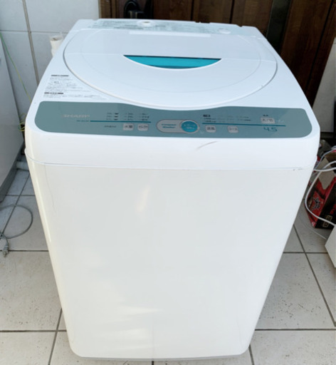 (送料無料) 2017年 美品 洗濯機 SHARP Ag+イオンの力で除菌防臭 ②
