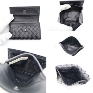 《BOTTEGA VENETA/イントレチャート コインケース》Aランク 黒 美