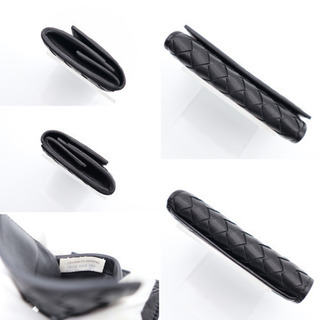 《BOTTEGA VENETA/イントレチャート コインケース》Aランク 黒 美