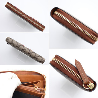 GUCCI/GGスプリーム バタフライラウンドファスナー》Aランク 未使用品