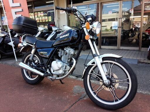 NO.3449　ＧＮ１２５Ｈ　空冷4サイクル単気筒エンジン　リヤボックス付き　ネイビー　☆彡