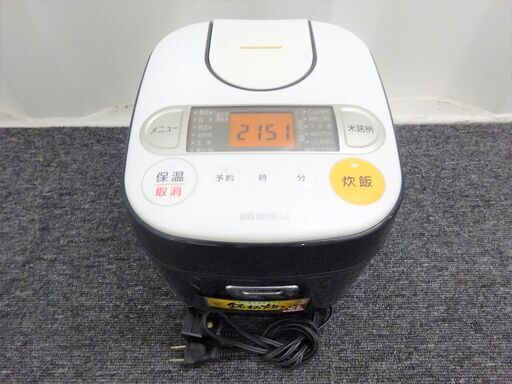 アイリスオーヤマ マイコン式炊飯器 3合炊き KRC-MA30-B◎