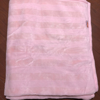 【あげます】中古　敷毛布ピンク140×240