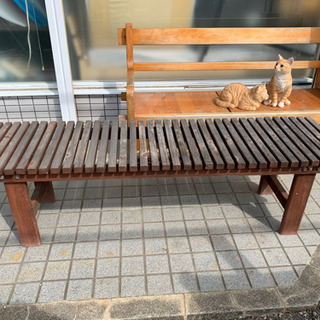 【成約御礼】縁側椅子/ベンチ/すのこ/木製/チェア[中古品]¥550