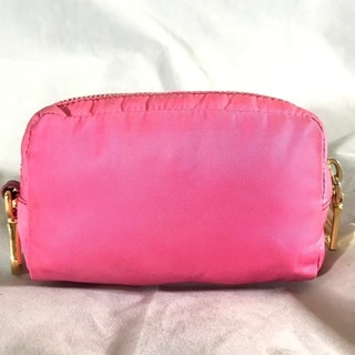 PRADA プラダ ピンク ナイロンポーチ リボン