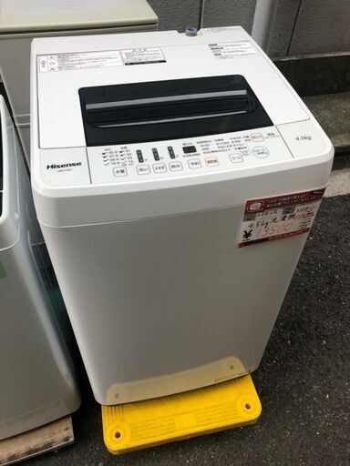 ☆中古 激安！！ Hisense　洗濯機　4.5ｋｇ　HW-T45C形　2018年製　DI058　￥13,500！！