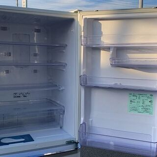 【苫小牧バナナ】2013年製 三菱/MITSUBISHI 370L 冷蔵庫 右開き MR-C37W-W ホワイト系 2～３人向け 清掃済み