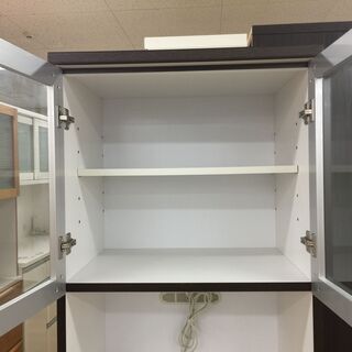 2枚扉レンジボード スリム ブラウン 【トレファク岸和田店】