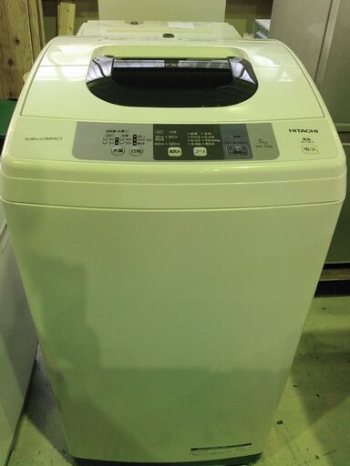 安心の一年保証！   HITACHI/日立  全自動洗濯機  5kg  ピュアホワイト  NW-50B W 2018年製  No.1320092501　ガーランド草加
