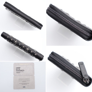 《JIMMY CHOO/カーナビ ラウンドファスナー》Aランク 袋 箱 極美品