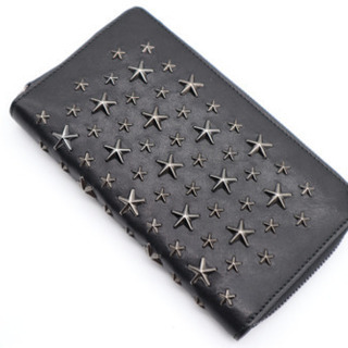 《JIMMY CHOO/カーナビ ラウンドファスナー》Aランク 袋 箱 極美品