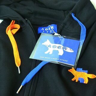 新品/希少■2019 S/S■ADER Error(アーダーエラー)xMaison Kitsun(メゾンキツネ)/コラボ フルジップ スウェットパーカー■男女 新品/希少□2019 S/S□ADER Error(アーダーエラー)xMaison Kitsun