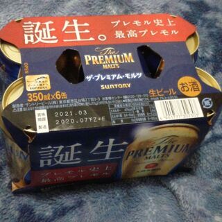 缶ビール　サントリー「ザ・プレミアムモルツ」350ml 6缶入り1箱