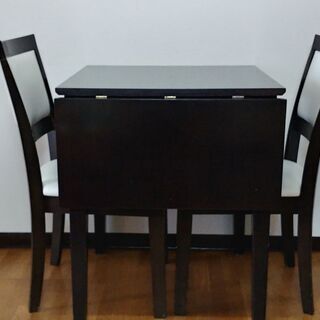 【ネット決済】【一人暮らし／二人暮に最適】伸長式テーブル＆椅子セット