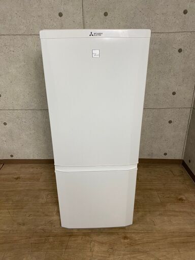 8*140 美品★MITSUBISHI 三菱 2ドア ノンフロン冷凍冷蔵庫 146L MR-P15EZ-KW1 16年製