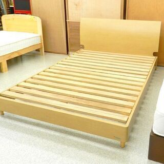 フランスベッド ダブルベッド フレーム＆マットレス ロータイプ ゼットハイスプリング 木枠 ☆ PayPay(ペイペイ)決済可能 ☆ 札幌市 北区 屯田