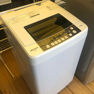 【リサイクルショップ八光　田上店　安心の3か月保証　旧鹿児島市内配達・設置無料】ハイセンス 5．5kg全自動洗濯機 エディオンオリジナル ホワイト HW-E5502