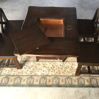 ダイニングテーブル　バーベキューテーブル　木製