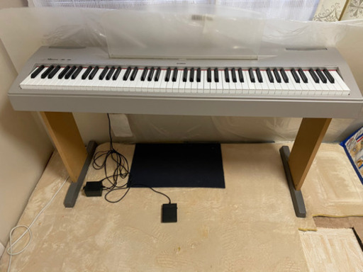 YAMAHA ヤマハ P-60S 電子ピアノ キーボード 専用台  譜面台 ペダル ACアダプタ付き /L3-8094