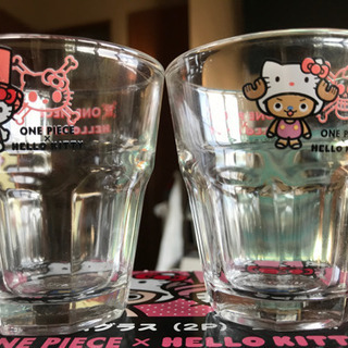 ONE PIECE×HELLO KITTY ６オンスグラス（2P）