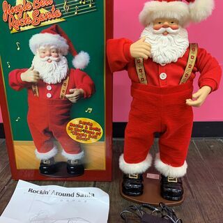 Jingle Bell Rock Santa 歌って踊るサンタ人形 約30cm ダンシング