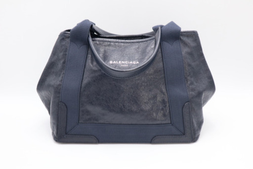 《BALENCIAGA/カバス トートバッグ》ABランク ネイビー 美品 袋