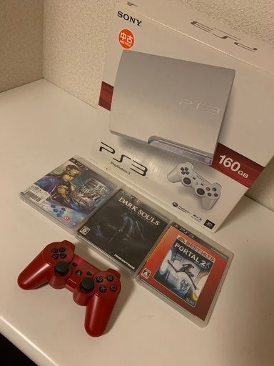 PS3 160G 白　ソフト3本