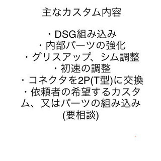 電動ガン格安DSGカスタム　請負い