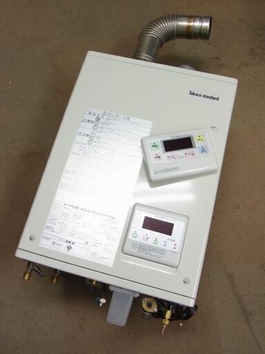 タカラスタンダード (コロナ製) FDW-AG470AXPFFW 石油給湯器 2015年製 屋内壁掛け型 水道直圧式 追いだき リモコン付き