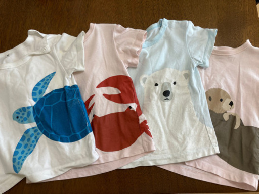 無印良品キッズtシャツ80センチ 海の生き物4点セット みゆ 和歌山の子供用品の中古あげます 譲ります ジモティーで不用品の処分