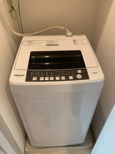 ハイセンス HW-T55C 全自動洗濯機 ホワイト 5.5kg