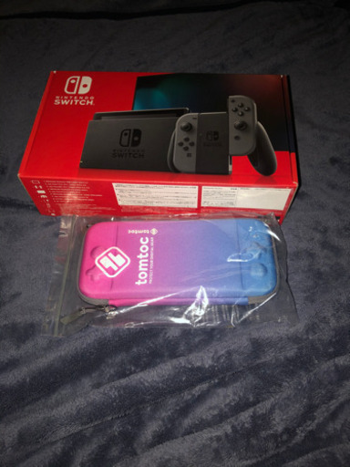 任天堂Switch グレー　新品　収納ケース付き