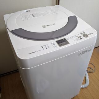 簡易乾燥機能付洗濯機（37L）：SHARP ES-GE55N (...