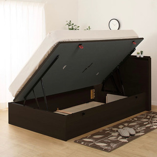 70%OFF 激安　ダブル　ベッド　マットレス付き　収納力◎ ブラウン　ニトリ