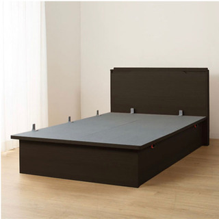 70%OFF 激安　ダブル　ベッド　マットレス付き　収納力◎ ブラウン　ニトリ