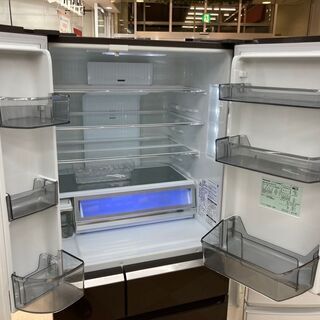 パナソニック 6ドア冷蔵庫 2016年製 NR-F471XPV-T ガラストップ