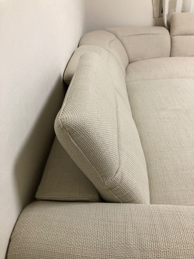 ニトリL字型白色ソファ 最終値下げ】【1/30まで】ニトリ 白いL字型