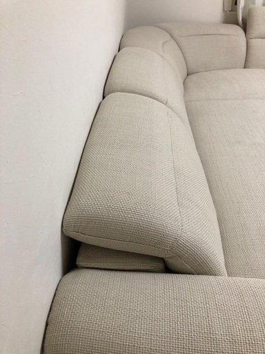 ニトリL字型白色ソファ 最終値下げ】【1/30まで】ニトリ 白いL字型