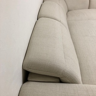 ニトリL字型白色ソファ