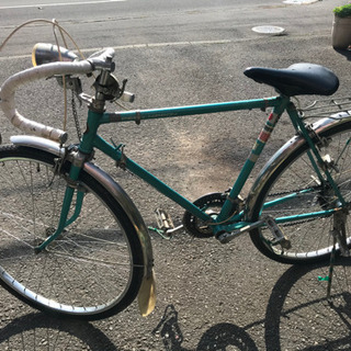 丸石自転車、50年以上前の自転車、サイクリング自転車、ドロップハ...