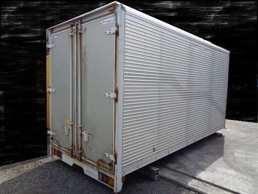 トラックコンテナ 箱 2ｔロング 4380x1870x2360 アルミバン 冷凍冷蔵 倉庫 物置 ガレージ 愛媛より