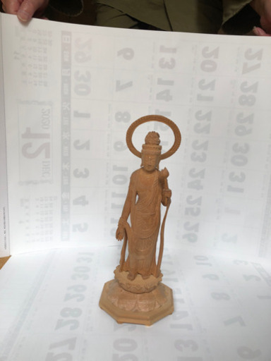 檜作り　聖観音立像　仏像