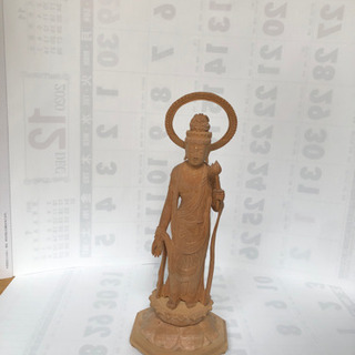 檜作り　聖観音立像　仏像