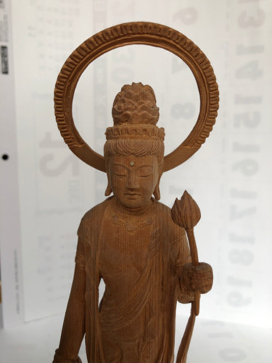 檜作り 聖観音立像 仏像